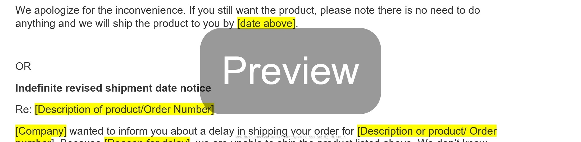 First Delay Option Notice Template - Image 3
